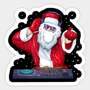 DJ Santa Illustration Sticker